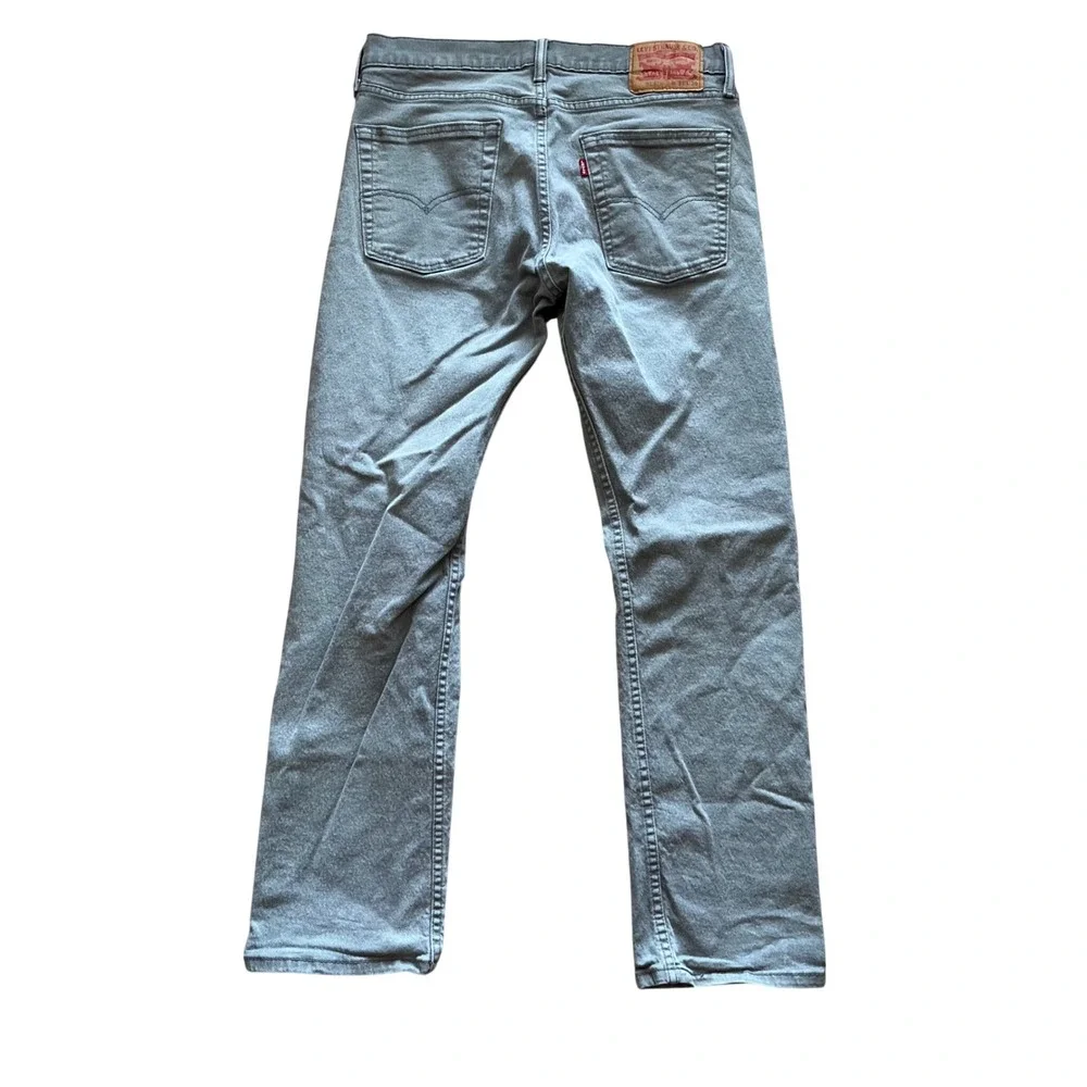 Levis 513 Slim Straight‎ Jeans Mens 31x30 Grey Denim PC9-08513-0338